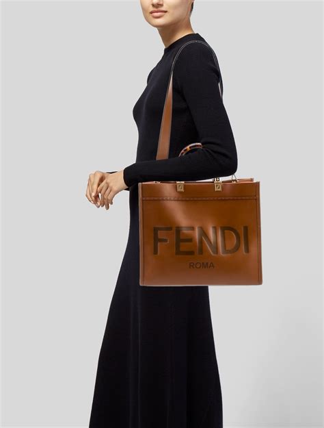 dimensions of fendi small runway tote|Fendi sunshine handbags.